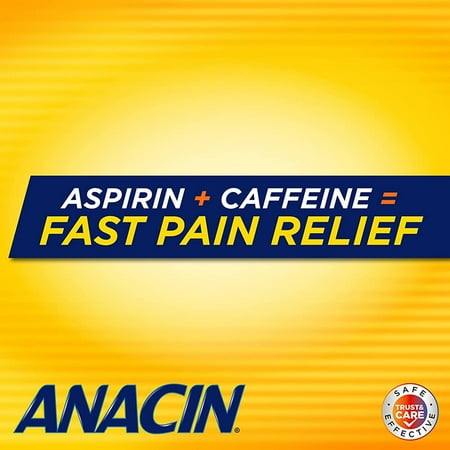 Anacin Fast Pain Relief Pain Reducer Aspirin Tablets, 300 Tablets