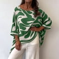 thumbnail image 7 of Printed 3/4 Sleeve Shirts For Women Crewneck High Low Hem Tops Fall Casual Elegant Fashion Flowy Tunic Shirt, 7 of 7