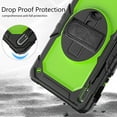 thumbnail image 7 of For Samsung Galaxy Tab S8/S7 Case 11 inch, 360 Rotating Shockproof Cover with Stand, Screen Protector, Shoulder Strap (SM-X700/SM-T870), Lime PC, 7 of 7