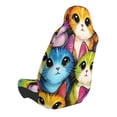 thumbnail image 4 of Cat Art Cute Pop Kitty Car Seat Covers Stretch Car Seat Protectors Universal Fit, 4 of 7