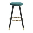 thumbnail image 5 of Cavalier Glam Counter Stool In Black Wood And Green Velvet With Gold Accent - Set Of 2, 5 of 7