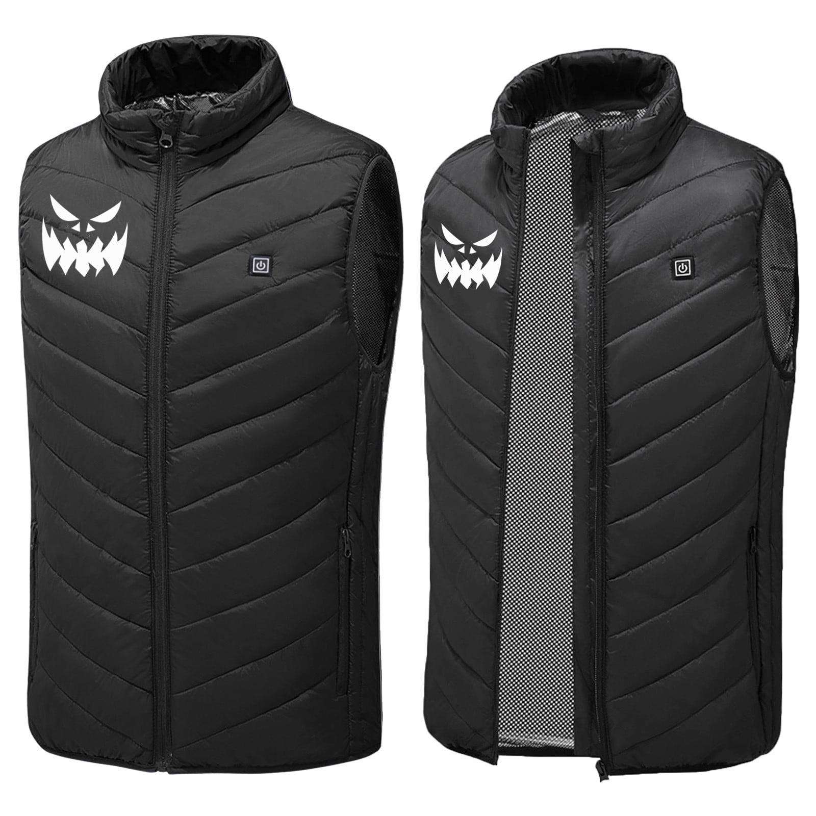 ZACPNCV Heated Vest for Men And Women Plus Size Heated Coat 9 Heating Heated Jacket Winter Heating Coat Black