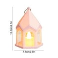 thumbnail image 3 of AuroraX Flameless Hanging Candle Lantern Pink Christmas House Led Candle Holders Decorative Vintage Romantic Valentines Day Creative Desktop Ornament Gifts for Table Centerpieces Dining Wedding Decor, 3 of 6