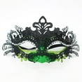 thumbnail image 2 of Masquerade Mask For Women, Colorful Painting Rhinestone Inlaid Metal Half Face Cover Cosplay Costume For Cosplay Theme Party, 2 of 8
