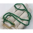 thumbnail image 2 of 14k Gold Filled Green Onyx Necklace Faceted Solid Strand Chain Bead Rondelles, 18" Designed for Adult Women, 2 of 4