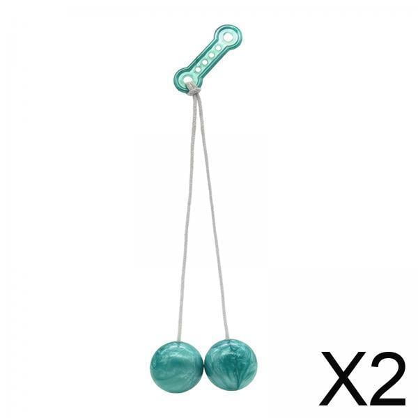 2 Pelotas De Columpio En Una Cuerda Para Aprender A Desarrollar Habilidades Motoras Divertidas Para Graduación, Color Verde, 4,5 Cm
