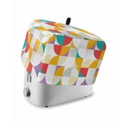 Toaster Cover 4 Slice Modern Geometric Toaster Oven Cover with Pockets Abstract Mid Century Dustproof Bakeware Protector Small Kitchen Appliance Dust Covers and Fingerprint Protection