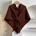 thumbnail image 2 of Resicozy Pashmina Shawl Wraps for Women Solid Color Knitted Shawls and Wraps Cardigan Cape Wool Shoulder Top Sweater Shawl Scarf Coffee, 2 of 4