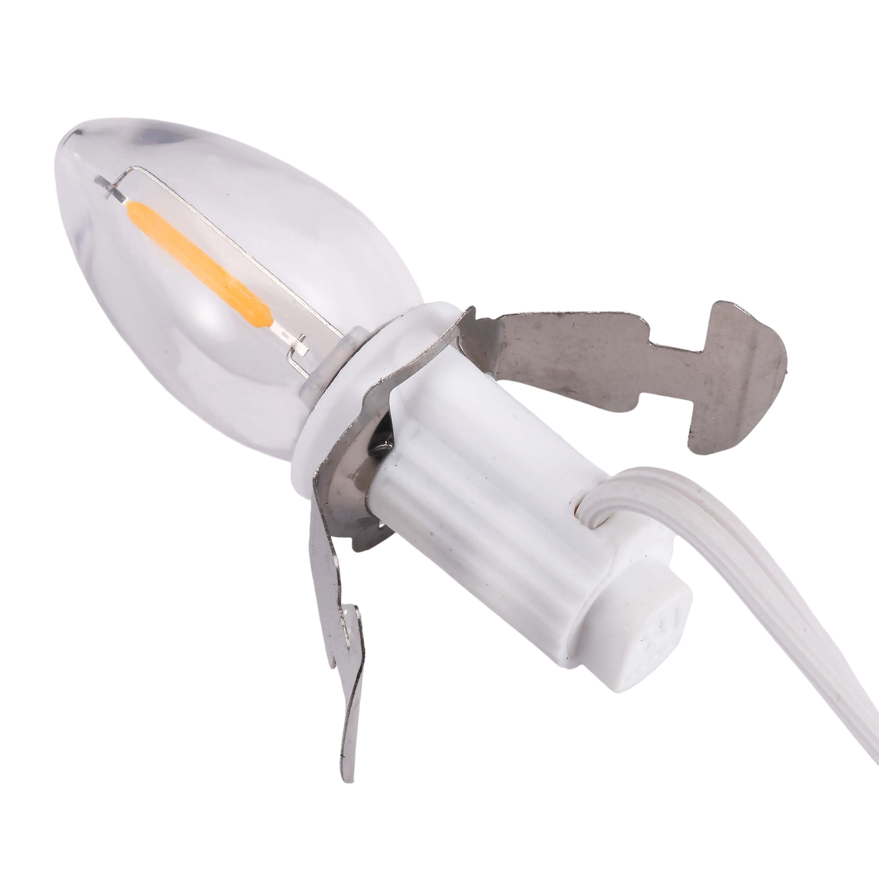 Indoor LED Christmas Bulb Light Cord, Warm White, 3', by Holiday Time