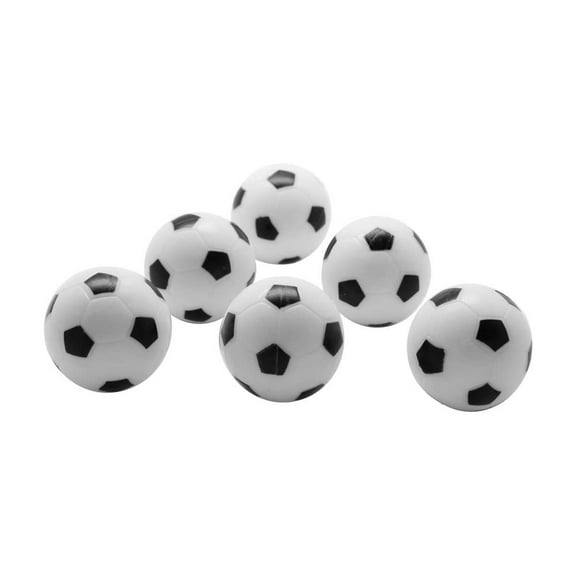 Hathaway 6-Pack Replacement Foosballs, black and white