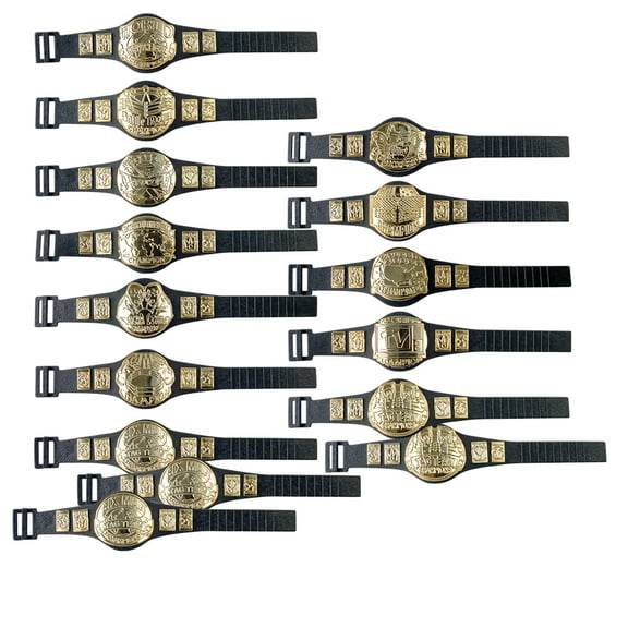 15 Belt Mega Deal Championship Belts for WWE & AEW Wrestling Action Figures