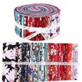thumbnail image 3 of SUTENGDA 36 Pieces Jelly Roll Multi-Color Fabric Quilting Fabric Strips with Different Patterns for Sewing Quilting Crafting Home DIY, 3 of 8