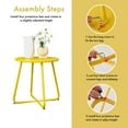 thumbnail image 2 of Simenmax Metal Side Table, Round Coffee Tea End Table, Modern Sofa Side Table for Living Room, Bedroom, Yellow, 2 of 10