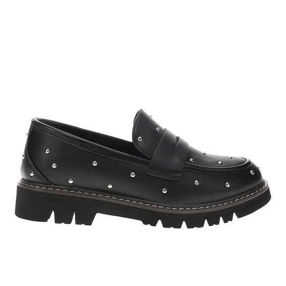 Corkys Womens Stud Muffin Studded Lug Sole Loafers Dress Shoes