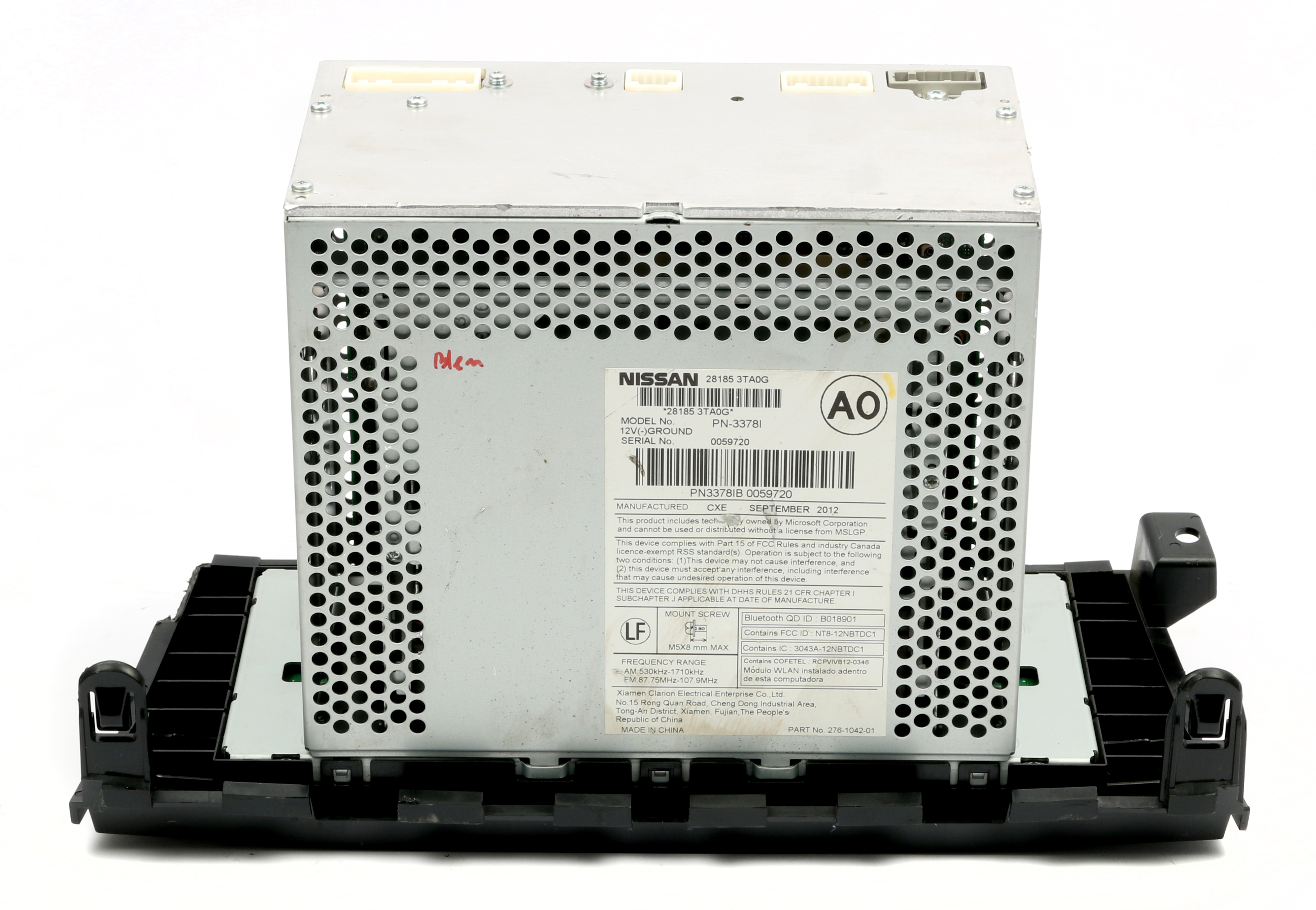 Restored 2013-2015 Nissan Altima AM FM Single Radio Aux CD Input 281853TA0G (Refurbished)