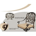thumbnail image 5 of Haverchair Outdoor Dining Collection 5-Piece Cast Aluminum Dining Set, Khaki/Cast Aluminum, 5 of 8