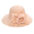 thumbnail image 3 of D-GROEE Floral Fascinator Church Floppy Wide Brim Bucket Hat for Party, 3 of 5