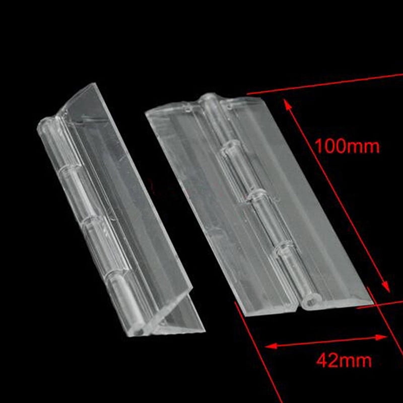10PCS Durable Clear Acrylic Folding Hinges Transparent Plexiglass Hinge 5 Sizes 