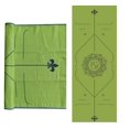 thumbnail image 5 of Toallas de yoga, toalla antideslizante para esterilla de yoga caliente con puntos de agarre, manta de yoga de microfibra suave súper absorbente para pilates, 72 pulgadas x 24 pulgadas, verde, 5 of 5
