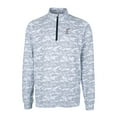 thumbnail image 2 of Men's Cutter & Buck Charcoal Albuquerque Isotopes Traverse Camo Print Stretch Quarter-Zip Pullover Top, 2 of 3