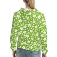 thumbnail image 7 of Honeii Green White Flowers Pattern Womens Oversized Hoodies Long Sleeve Sweatshirts Pullover Fall Outfits with Pocket-XX-Large, 7 of 7