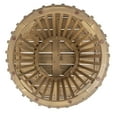 thumbnail image 5 of Nina 31.5" Outdoor Patio Round Coffee Table, Solid Wood Frame, Light Teak, 5 of 13