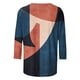thumbnail image 4 of ICHUANYI Clearance Fashion Woman Round Neck 3/4Sleeve T-Shirt Printing Blouse Tops Sweatshirt(Gray, M) ICHUANYI WER2023081200223, 4 of 4