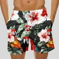 thumbnail image 2 of DIOAZUD Mens Swim Trunks with Drawstring Elastic Waist Swimming Shorts Quick Dry 5" Swimming Trunks Floral Print Beach Swimwear Big and Tall Bathing Suits with Pockets XXL, 2 of 6
