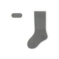 thumbnail image 4 of Virmaxy Solid Color Mid Calf Socks Soft Breathable Loose Non Constricting Cuff Ribbed Knit Design for All Season and Casual Wear, for 3-8 Years, 4 of 7
