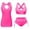 AB387 Hot Pink, variant on Women'S Swimwear Classic Solid Color Two Piece Bikini Set Tankini Top And Drawstring Bottoms Ladies Relaxed Fit Summer Hawaii Swimsuit Size M
