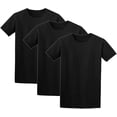 thumbnail image 2 of JH Design Men’s Black Crew Neck Big & Tall Short Sleeve T Shirts in 3 Pack or 6 Pack, 2 of 6