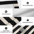 thumbnail image 6 of Black Beige Striped Outdoor Rug for Patio/Deck/Porch, Non-Slip Large Area Rug 4 x 6 Ft, Vintage Geometric Line Simple Indoor Outdoor Rugs Washable Area Rugs, Reversible Camping Rug Carpet Runner, 6 of 8