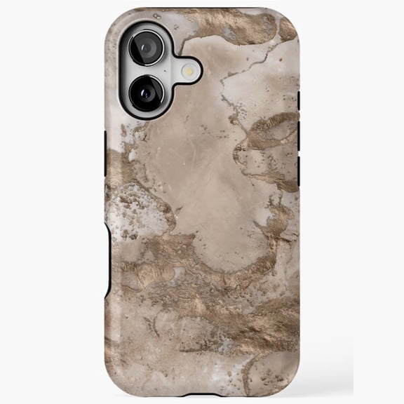 Taupe Marble Gold Abstract Art Phone Case for iPhone 17 16 15 14 13 12 11 Pro Max