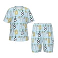 thumbnail image 1 of Fotbe Cartoon Cat Pijama Estampada de 2 Piezas para Niños – Ropa de Dormir de Manga Corta Cómoda para Niños y Niñas, Camiseta y Shorts de Algodón-4X-Large, 1 of 6