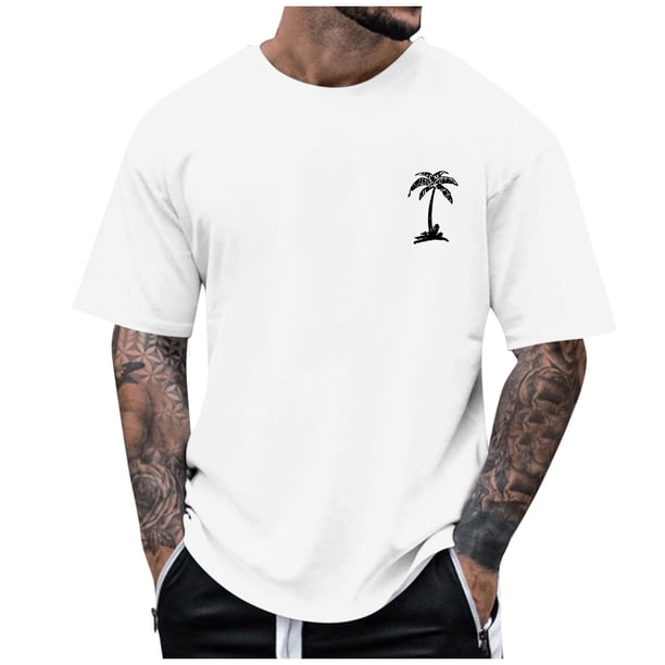Men's Casual Short Sleeved T-shirt Raglan Sleeve Bottom Shirt XL