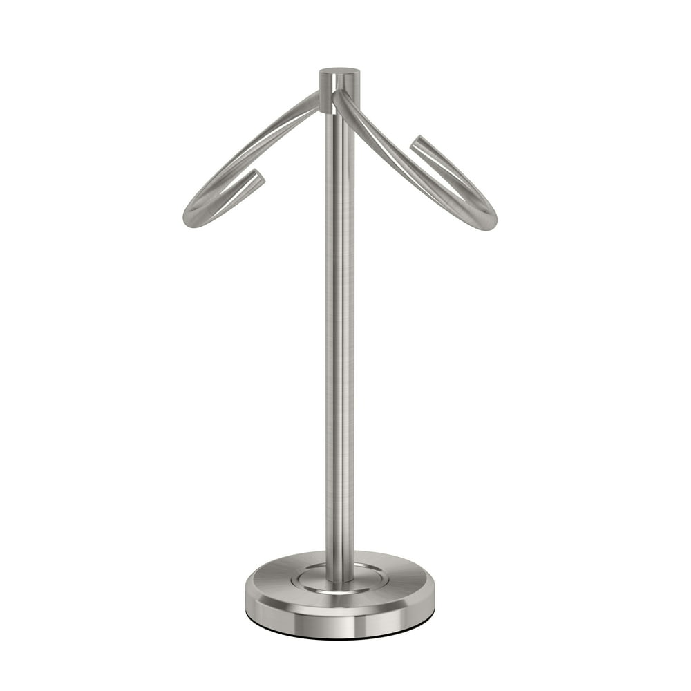 Latitude II Modern Countertop 12"H SStyle Hand Towel Holder, Satin
