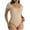 Khaki, variant on WMTBSRSW Women's Tummy Control Shapewear Bodysuit Scoop Neck Seamless Body Shaper Short Sleeve Thong Body Suit Shirts Yoga Workout Jumpsuit