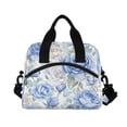 thumbnail image 2 of Lunch Bag Portable Crossbody Meal Bag Cooler Bag Insulated Lunch Bag Food Bag Handheld & Crossbody Design Super Beautiful Blue Roses, 2 of 6