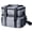 Gray-Double, variant on Stainless Steel Inner Pot with Lid for 5.5 Cups Cordless Electric Lunch Box, with Removable Tray Divider, Dishwasher Safe, Ideal for Multi-Meal Heating