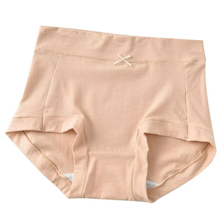 Taqqpue Womens Underwear Stretch Seamless Solid Plus Size Full Coverage Soft High Waisted Briefs Bow Tie Breathable Panty for Women
