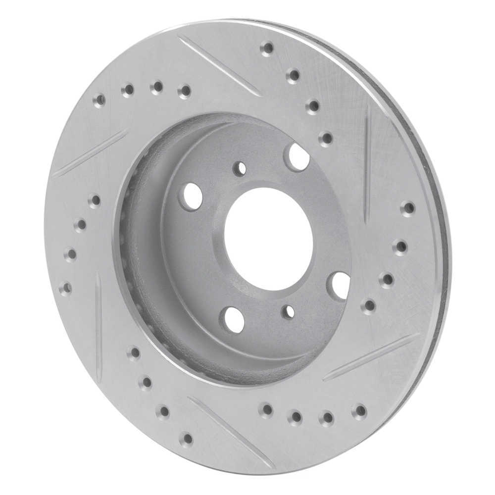 Dynamic Friction Company 631-76070L DFC Brake Rotor - Drilled And Slotted - Silver