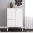 thumbnail image 1 of Prepac Milo Mid-Century Modern 5-Drawer Chest with Door, 1 of 9