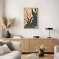 thumbnail image 5 of Framed Canvas Print Peacock Wall Art Japandi Decorative for Living Room Bedroom - 24"x36" NATURAL, 5 of 8