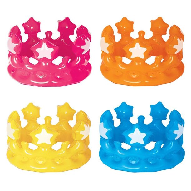 Inflatable Crown, Assorted, 1 Inflatable Crown By Unique Industries