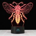 thumbnail image 2 of Lámpara de noche 3D Drosophila con ilusión de animal, 7 colores táctiles LED de escritorio, 2 of 5