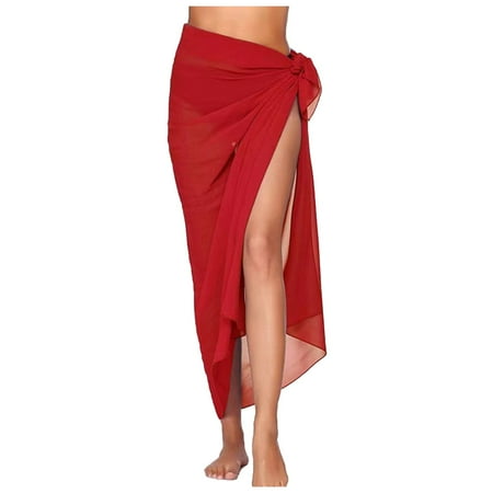 Youmylove Women s Swim Beach Cover Up Women Sarong Swimsuit Coverups Chiffon Long Bikini Wraps Sheer Beach Bathing Suit Cover Up Hollow Coverup Bathing Suit