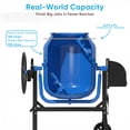 thumbnail image 3 of TABU Electric Cement Mixer,6.0 Cu ft Freestanding Concrete Mixer with Wheels for Stucco/Seeds(Blue), 3 of 6