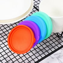 KONTONTY 4pcs Sauce Bowl Lid Replacement Silicone Food Storage Container Lids Reusable Can Covers Cup Bowl Silicone Covers