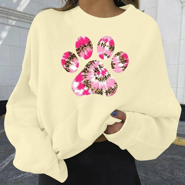 2023 Chandail en Molleton Mode Femme 50 % de Réduction Liquidation Mode Décontractée Manches Longues Col Rond Imprimé Pull Femme