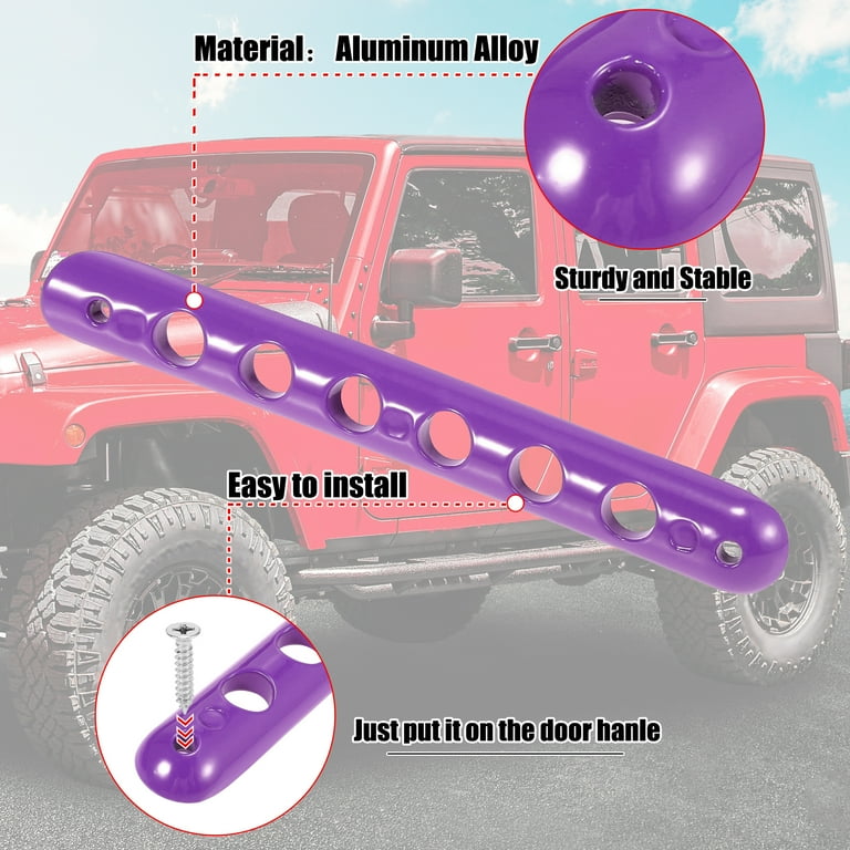 5-Piece Aluminum Door Grab Handle Trim Covers For Jeep Wrangler JK 4-Door 2007-2018 2 thumbnail image